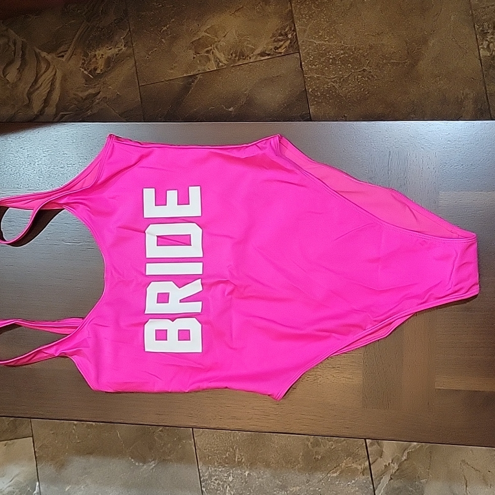 Hot Pink BRIDE One-Piece Swimsuit